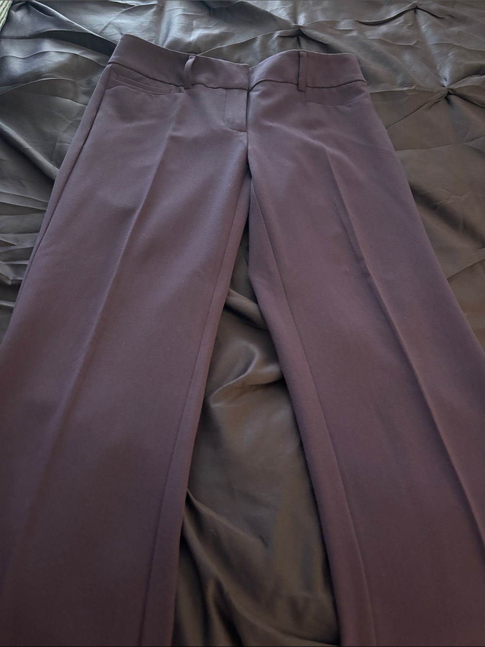 New York & Company Plum Straight-Leg Dress Pants